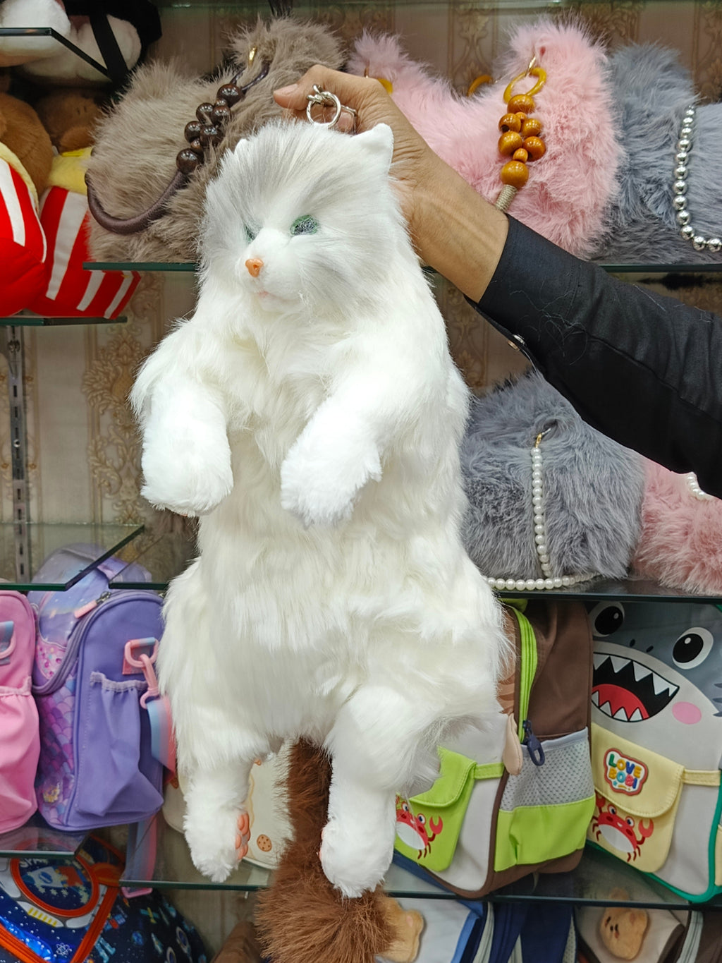 Large Plush Furr Cat Backpacks