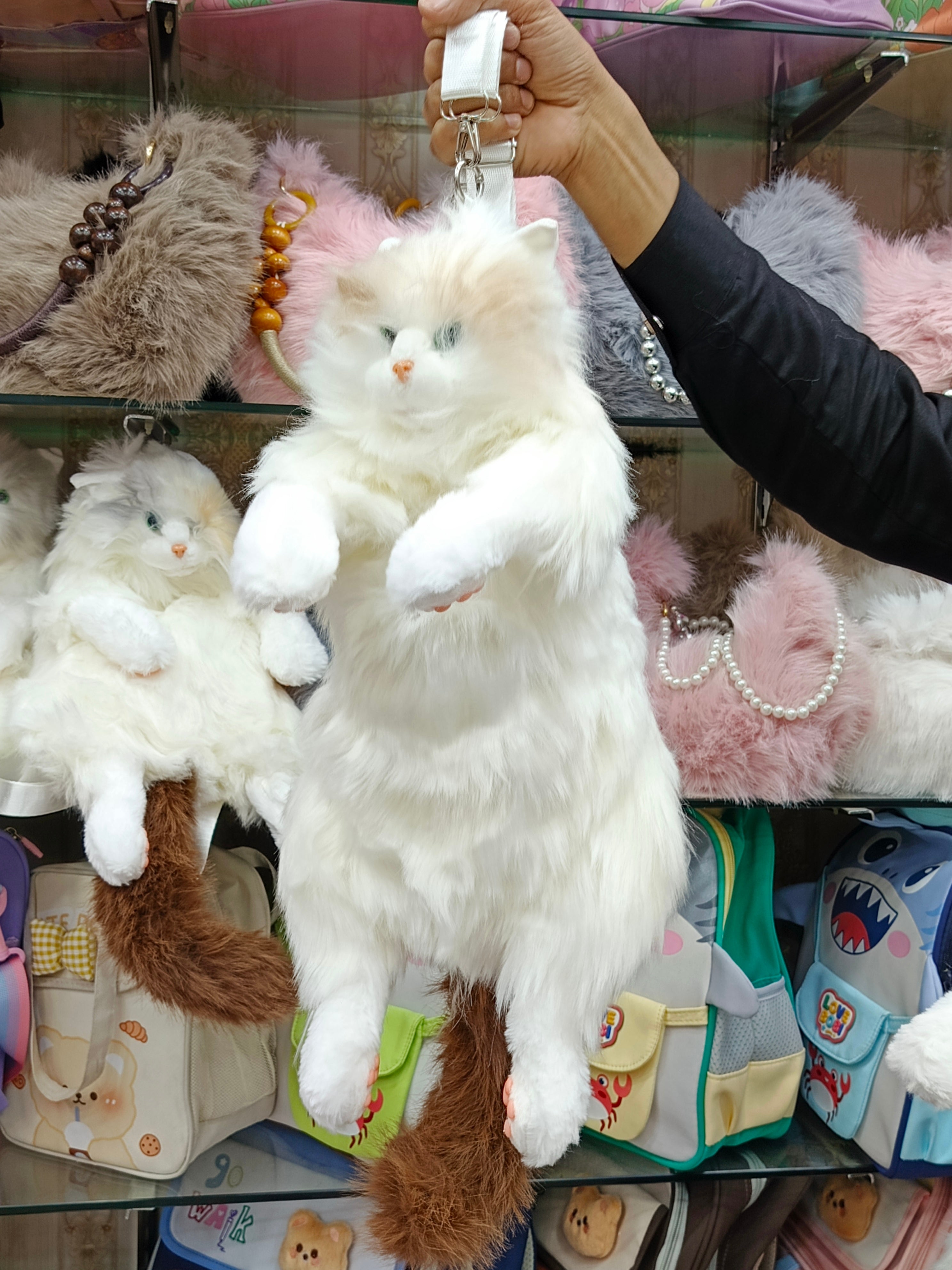 Large Plush Furr Cat Backpacks